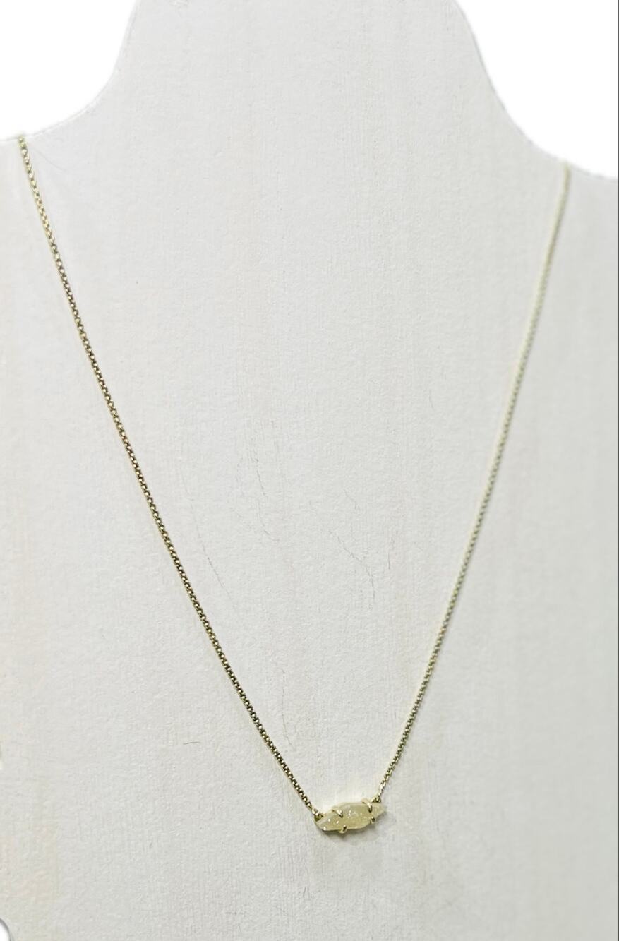 Kendra Scott Bridget Pendant Gold-Tone Necklace With Drusy Stone
